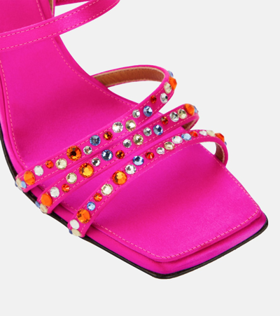 Marni 60mm Rhinestone-embellished Sandals In Pink