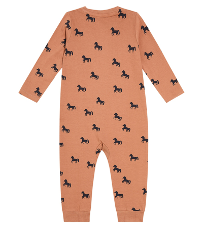 Liewood Baby Birk Printed Cotton-blend Onesie In Black
