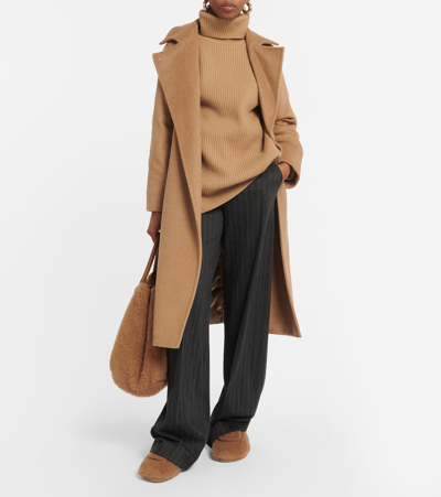 Shop Max Mara Dula Wool And Cashmere Sweater In Brown