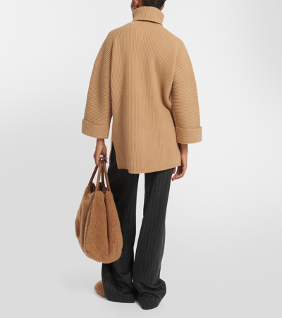 Shop Max Mara Dula Wool And Cashmere Sweater In Brown