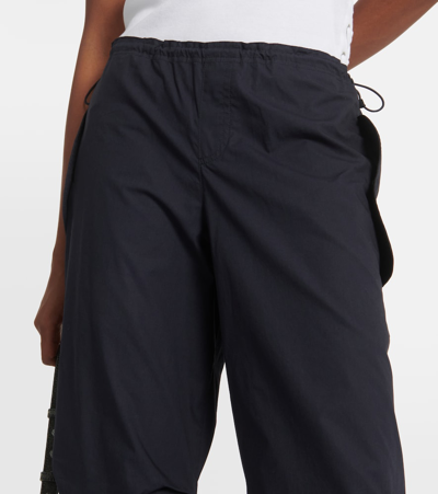 Shop Ag Cotton Cargo Pants In Blue