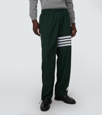 Shop Thom Browne Technical Sweatpants In Green