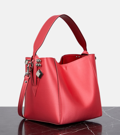 Christian Louboutin Cabachic Mini Satin Bucket Bag In Pink