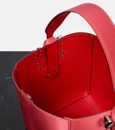 Christian Louboutin Cabachic Mini Satin Bucket Bag In Pink