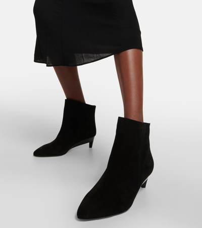 Shop Isabel Marant Deyan Suede Ankle Boots In Black