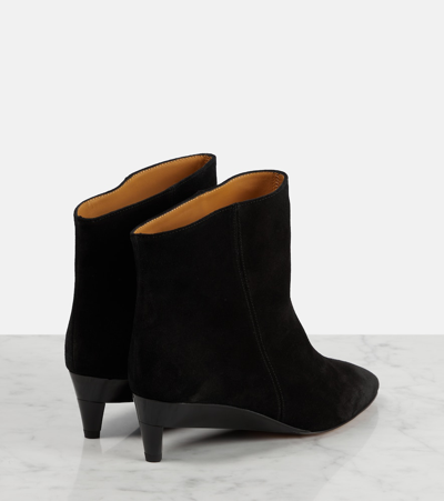 Shop Isabel Marant Deyan Suede Ankle Boots In Black