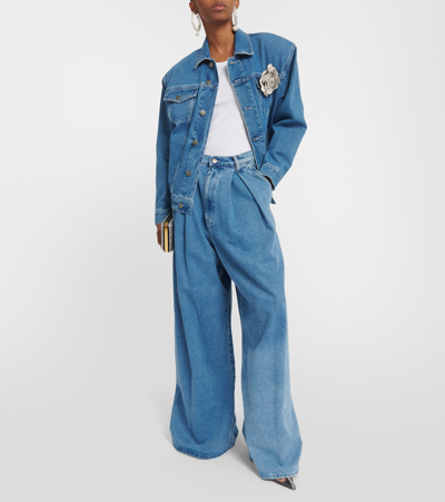 Giuseppe Di Morabito High-rise Wide-leg Jeans In Blau