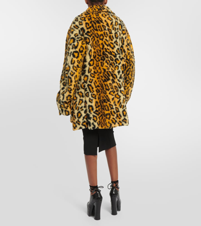 Shop Vivienne Westwood Leopard-print Faux-fur Coat In Brown