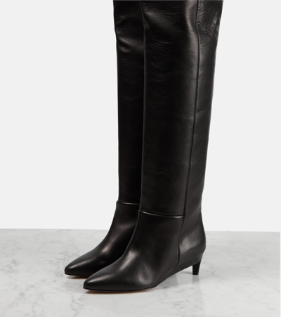 Isabel Marant Leather Over-the-knee Boots In Black
