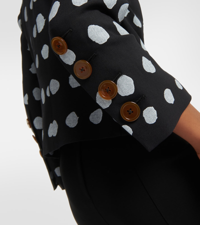 Shop Vivienne Westwood Polka-dot Wool Jacket In Black