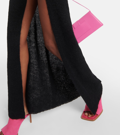 Shop Jacquemus La Robe Dao Mohair-blend Maxi Dress In Black