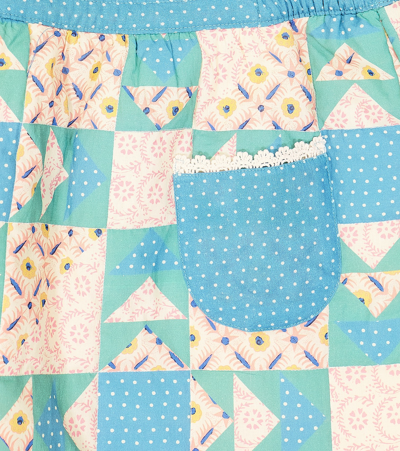 Louise Misha Patchwork Cotton Dress In Blue