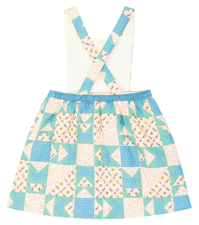Louise Misha Patchwork Cotton Dress In Blue