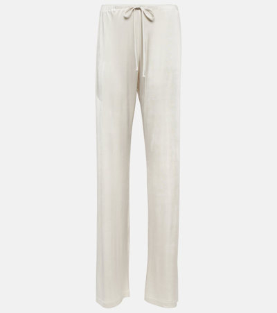 Shop Dries Van Noten Huchas Jersey Straight Pants In White