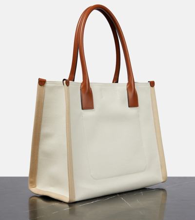 Christian Louboutin Nastroloubi Large Canvas Tote Bag In Neutrals