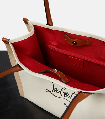 Christian Louboutin Nastroloubi Large Canvas Tote Bag In Neutrals