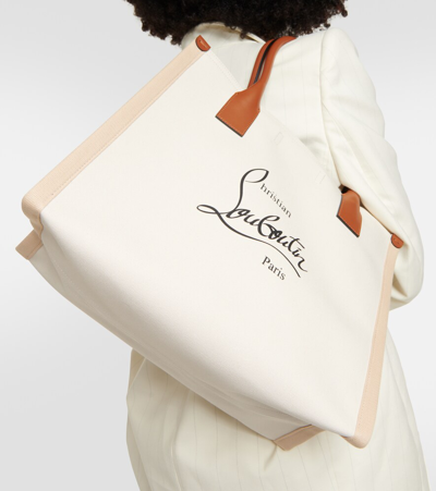 Christian Louboutin Nastroloubi Large Canvas Tote Bag In Neutrals