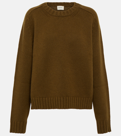 Olive green cashmere sweater sale