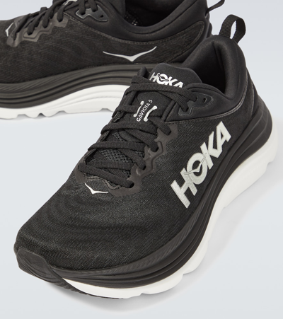 Shop Hoka One One Gaviota 5 Wide Running Shoes In Black