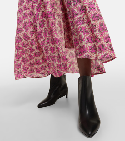 Isabel Marant Deyan Leather Ankle Boots In Black