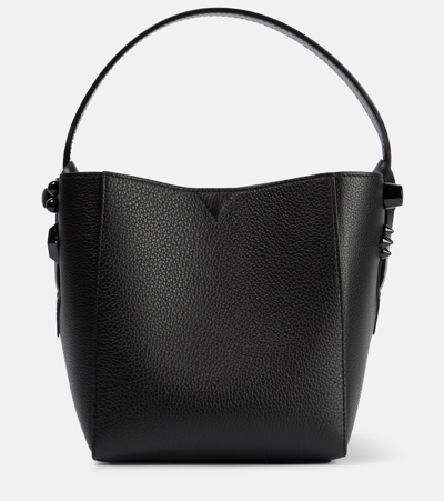 Shop Christian Louboutin Cabachic Mini Leather Bucket Bag In Black