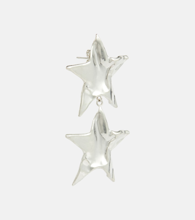 Shop Oscar De La Renta Nico Star Drop Earrings In Silver