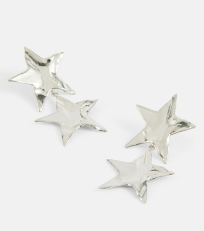 Shop Oscar De La Renta Nico Star Drop Earrings In Silver