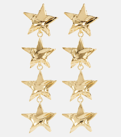 Shop Oscar De La Renta Nico Star Drop Earrings In Gold