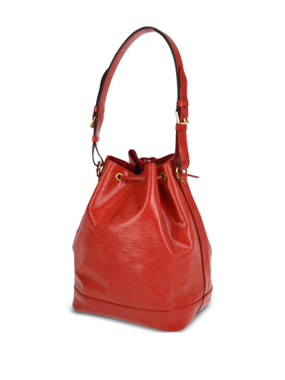 Pre-owned Louis Vuitton 1995 Épi Noé Drawstring Shoulder Bag In Red