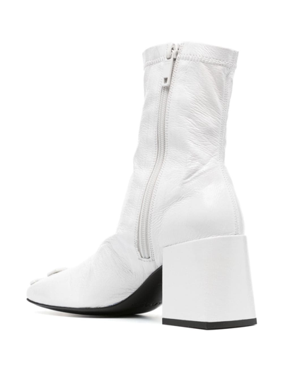 Courrèges Heritage 70mm Leather Boots In White