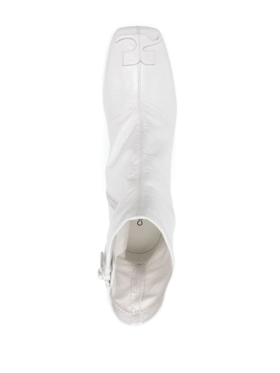 Courrèges Heritage 70mm Leather Boots In White