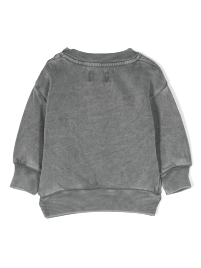 Shop Bobo Choses Multicolor-print Distressed-effect Sweatshirt In Grey