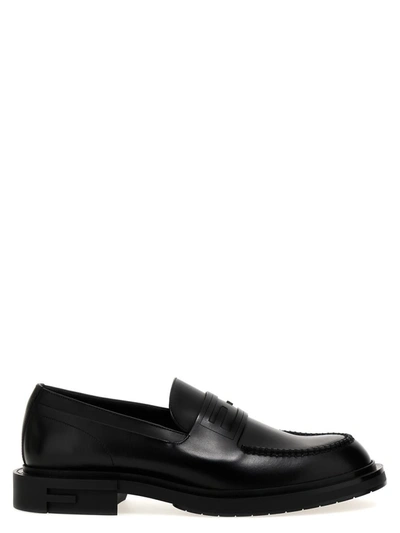 Shop Fendi ' Frame' Loafers In Black