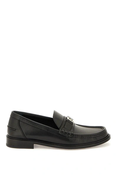 Shop Fendi Moccasins In Nero