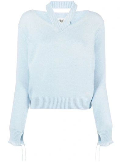 Fendi Pullover In Blue
