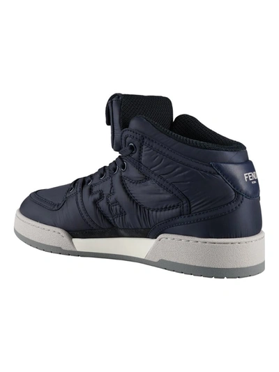Shop Fendi Sneakers Logo Shoes In Blue