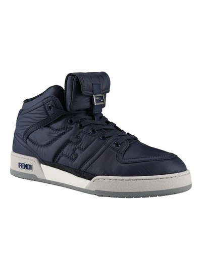 Shop Fendi Sneakers Logo Shoes In Blue
