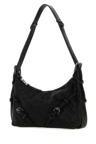 Givenchy Mini Voyou Crystal-embellished Shoulder Bag In Black