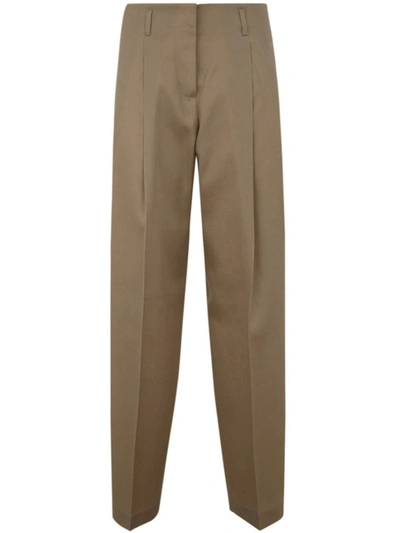 Shop Golden Goose Golden W`s Pant Wide Leg Light Dry Wool Gabardine Clothing In Brown