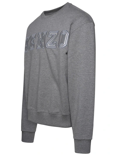 Shop Kenzo Gray Cotton Sweatshirt In Grey
