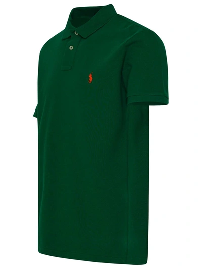 Shop Polo Ralph Lauren Green Cotton Polo Shirt