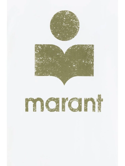 Shop Isabel Marant T-shirts In Khaki/white