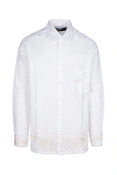 Jacquemus Sleeved Shirt With Embroidered Accents In 1df