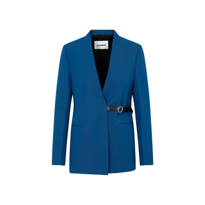 Shop Jil Sander Wool Jacket In Blue