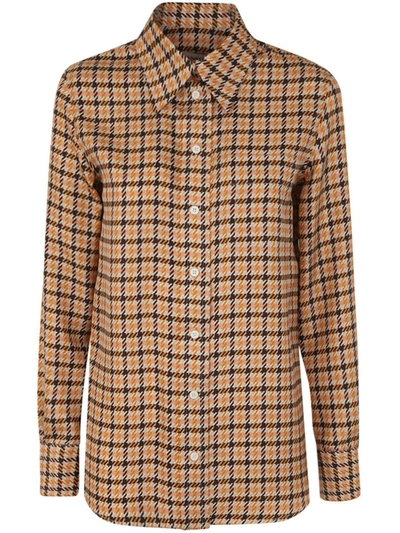 Shop Lanvin Long Sleeve Regular Fit Shirt Clothing In Brown