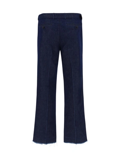 Shop Lanvin Pants In Navy Blue