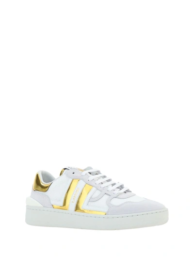 Shop Lanvin Sneakers In White/gold