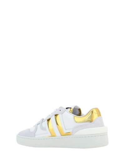 Shop Lanvin Sneakers In White/gold