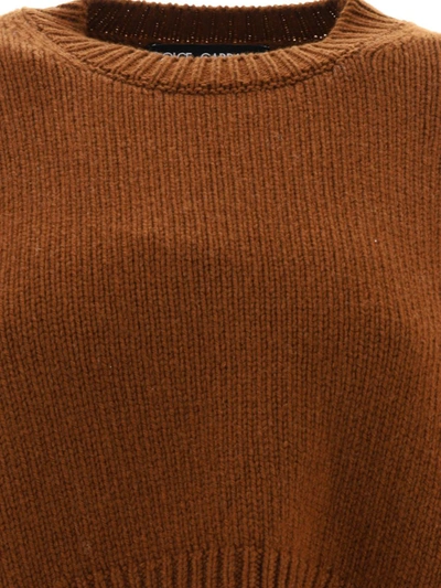 Shop Dolce & Gabbana Logo Plaque Sweater In Brown