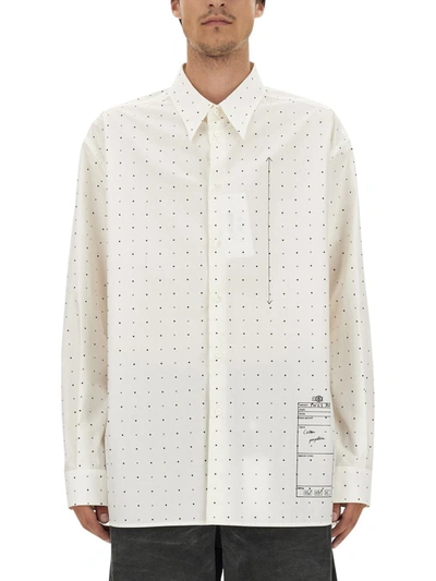 Shop Mm6 Maison Margiela Oversize Fit Shirt In White